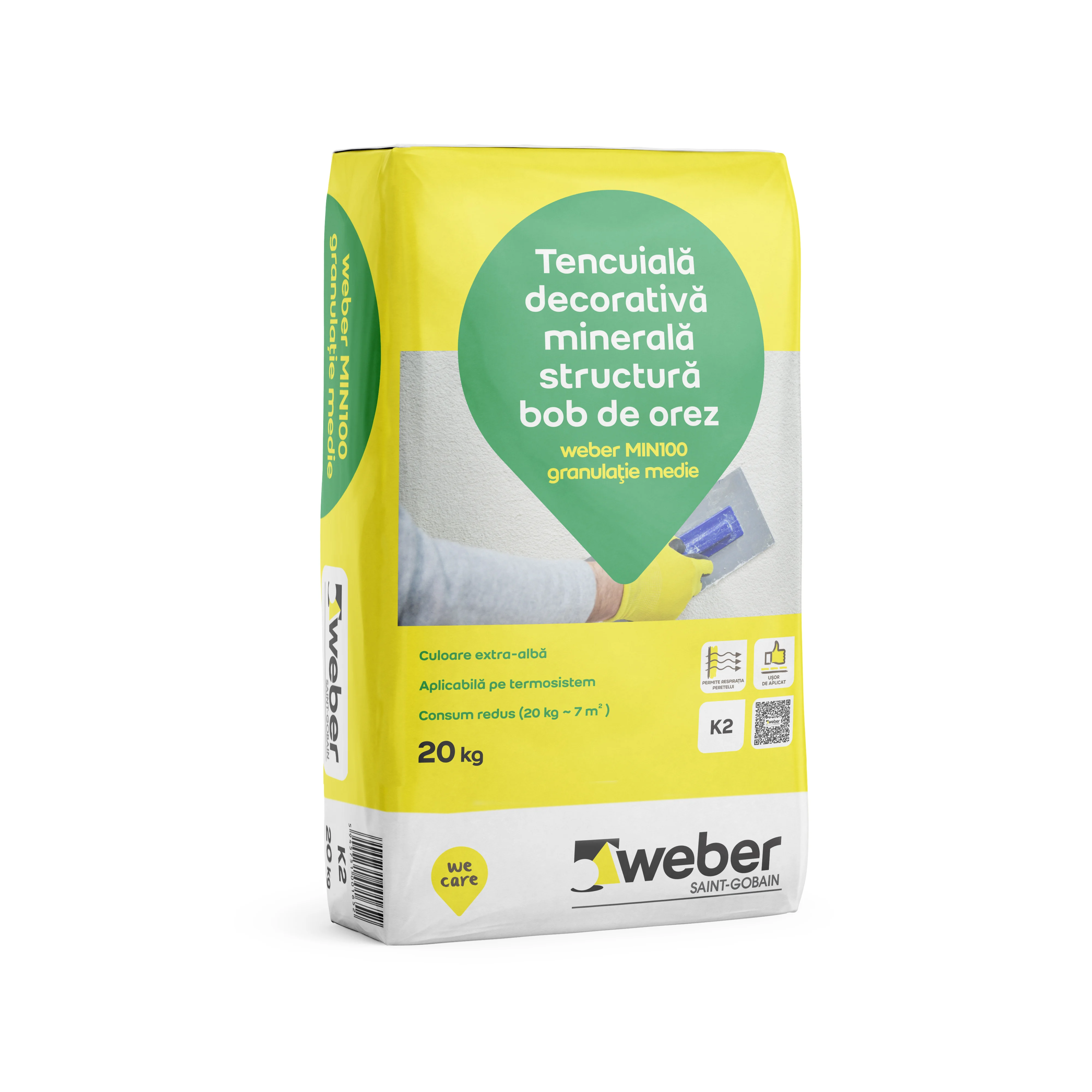 Tencuieli - Tencuiala decorativa minerala Weber MIN100 K2 20KG