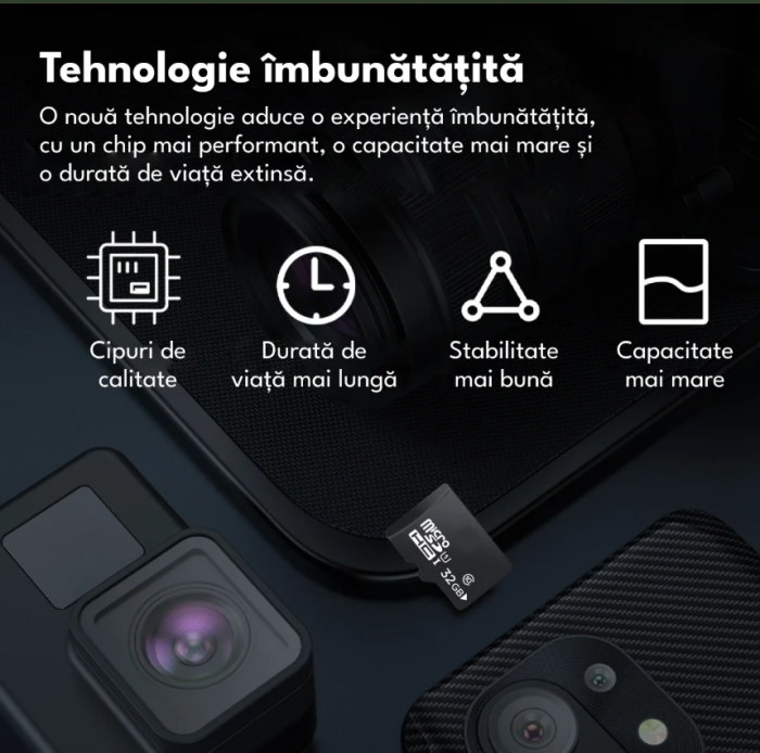 Card de memorie MicroSD, 32 GB, Clasa 10, pentru telefon, camera video de supraveghere, aparat foto, rezistent la apa IPX6 [5]