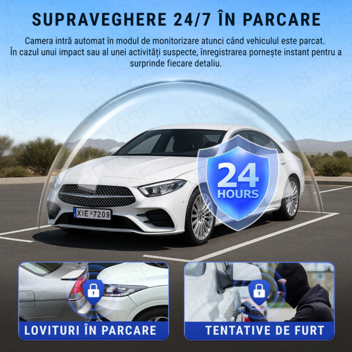 Camera Auto de Bord 4G cu GPS, Dual Lens 3MP + 3MP, Full HD, Monitorizare Parcare 24/7, Detectie Miscare, Detectie Vibratie, Detectie Radar [3]