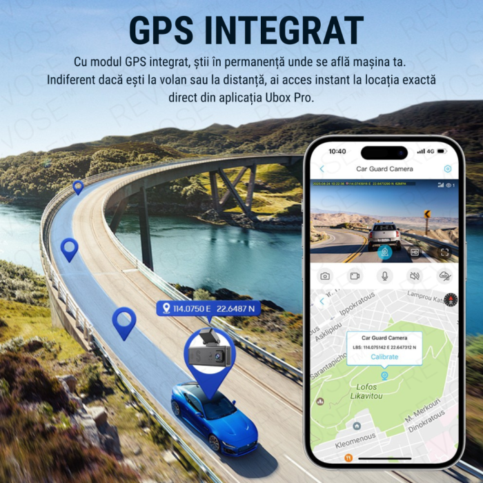 Camera Auto de Bord 4G cu GPS, Dual Lens 3MP + 3MP, Full HD, Monitorizare Parcare 24/7, Detectie Miscare, Detectie Vibratie, Detectie Radar [4]