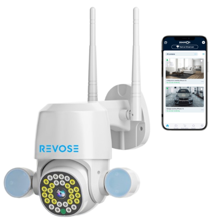 Camera de Supraveghere Video 5MP 2560x1920, Aplicatie Dedicata, Intelligent Tracking, PTZ, WIFI, Lan, AP hotspot, Micro SD, Rotire, Alarma miscare, Interior si Exterior, Dual Flash [1]