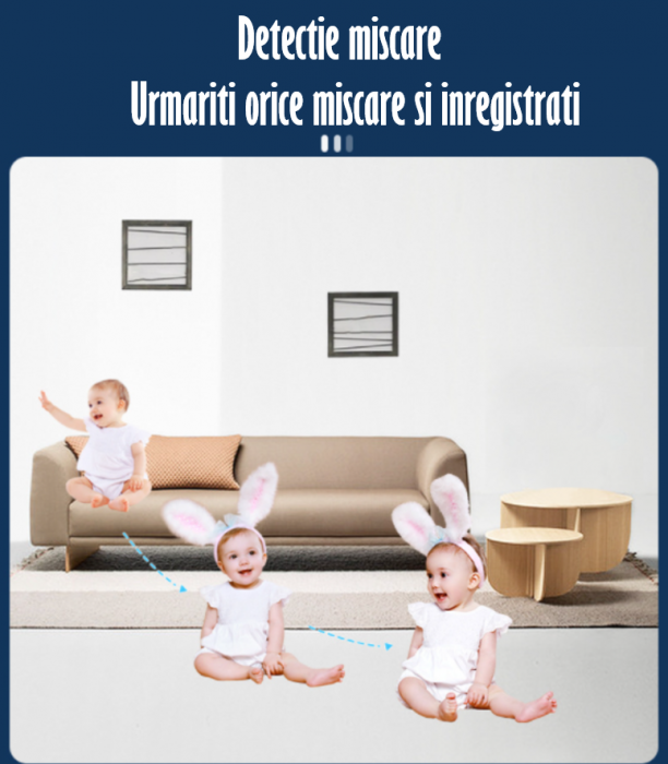 Camera de Supraveghere Video REVOSE™ 5MP 2560x1920, aplicatie dedicata, intelligent tracking, PTZ, WIFI, Lan, AP hotspot, Micro SD, Rotire, Alarma miscare, Interior si Exterior, Card Micro SD 32GB Inc [14]