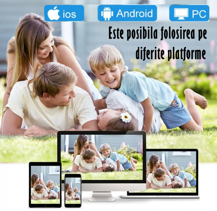 Camera de Supraveghere Video REVOSE™ 5MP 2560x1920, Aplicatie Dedicata, Intelligent Tracking, PTZ, WIFI, Lan, AP hotspot, Micro SD, Rotire, Alarma miscare, Interior si Exterior, Alb [6]