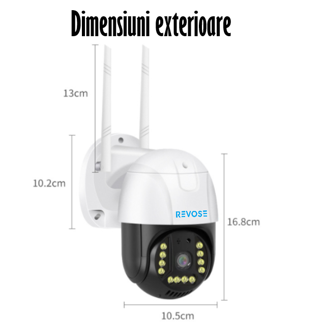 Camera de Supraveghere Video REVOSE™ 5MP 2560x1920, Aplicatie Dedicata, Intelligent Tracking, PTZ, WIFI, Lan, AP hotspot, Micro SD, Rotire, Alarma miscare, Interior si Exterior, Resigilat [8]