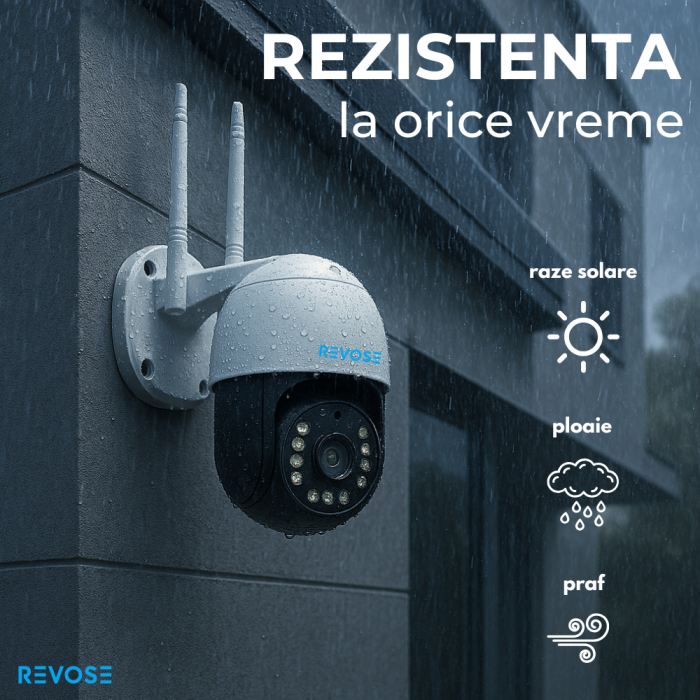Camera de Supraveghere Video REVOSE™ 5MP 2560x1920, Aplicatie Dedicata, Intelligent Tracking, PTZ, WIFI, Lan, AP hotspot, Micro SD, Rotire, Alarma miscare, Interior si Exterior [3]