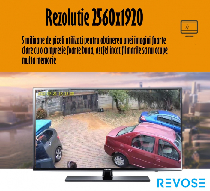 Camera de Supraveghere Video REVOSE™ 5MP 2560x1920, Aplicatie Dedicata, Intelligent Tracking, PTZ, WIFI, Lan, AP hotspot, Micro SD, Rotire, Alarma miscare, Interior si Exterior, cu Incarcare Solara [3]