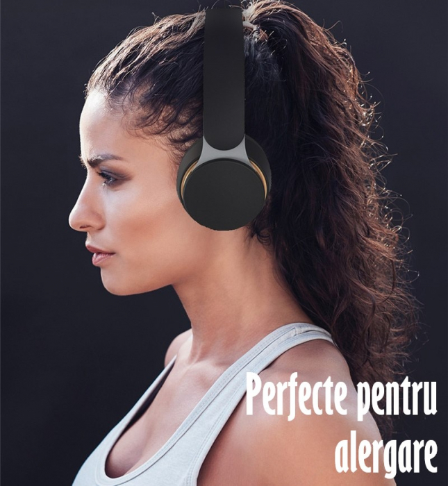 Casti True Wireless Stereo Pliabile, Microfon incorporat, Bluetooth 5.0, Bass Stereo, Noise Cancelling, Universale, Albastru [4]