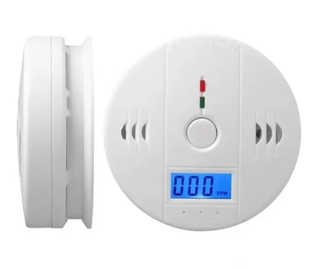 Detector de monoxid de carbon, Afisaj digital LCD, Alarma, Baterii Incluse, 11 x 11 x 4 cm, Alb [5]