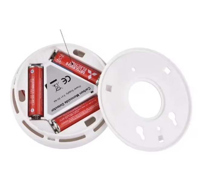 Detector de monoxid de carbon, Afisaj digital LCD, Alarma, Baterii Incluse, 11 x 11 x 4 cm, Alb [9]