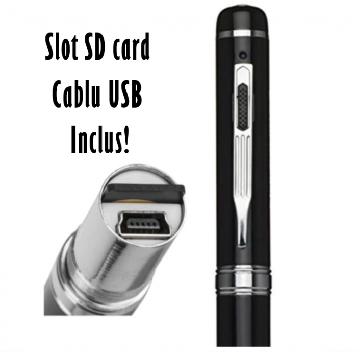 Pix Spion cu Camera 1080 Full HD si Microfon, Inregistrare Audio Video, Foto, Aparat Spion cu Camera Ascunsa [3]