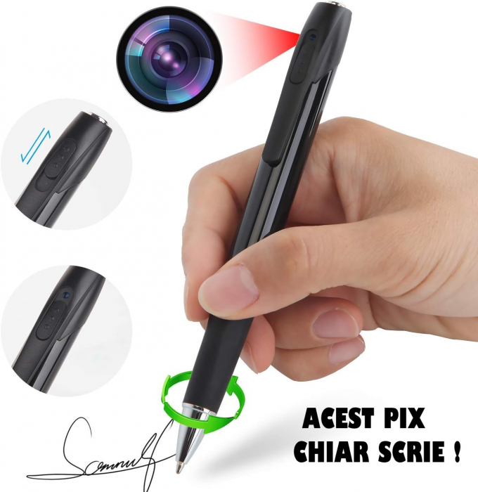 Pix Spion cu Camera 1080 Full HD si Microfon, Inregistrare Audio-Video, Foto, Aparat Spion cu Camera Ascunsa [5]