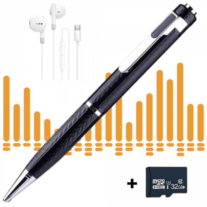 Reportofon Spion Integrat in Pix, Activare Vocală, peste 400 Ore Stocare, Înregistrare Discretă, USB, Autonomie Mare, Audio HD, Dispozitiv Spionaj Ascuns, Ideal pentru Ședințe, Interviuri, Cursuri, Ca [1]