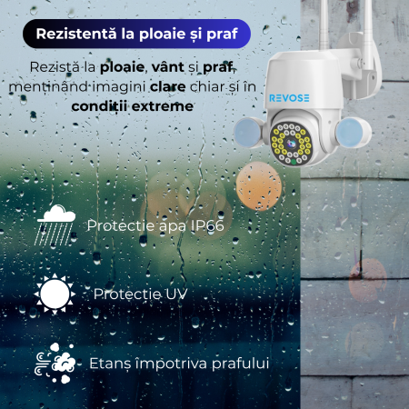 Camera de Supraveghere Video 5MP 2560x1920, Aplicatie Dedicata, Intelligent Tracking, PTZ, WIFI, Lan, AP hotspot, Micro SD, Rotire, Alarma miscare, Interior si Exterior, Dual Flash [4]