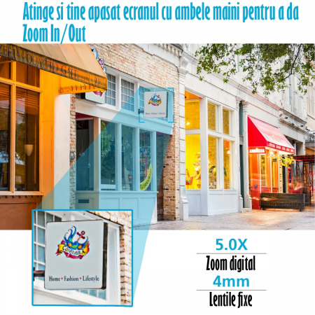 Camera de Supraveghere Video Dual Lens 4K REVOSE™ 8MP 2560x1920, Aplicatie Dedicata, Intelligent Tracking, PTZ, WIFI, Lan, AP hotspot, Micro SD, Rotire, Alarma miscare, Interior si Exterior, Dual Came [7]