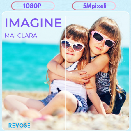 Camera de Supraveghere Video REVOSE™ 5MP 2560x1920, Aplicatie Dedicata, Intelligent Tracking, PTZ, WIFI, Lan, AP hotspot, Micro SD, Rotire, Alarma miscare, Interior si Exterior [11]