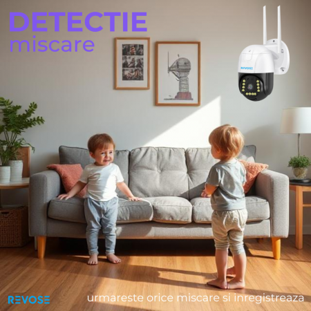 Camera de Supraveghere Video REVOSE™ 5MP 2560x1920, Aplicatie Dedicata, Intelligent Tracking, PTZ, WIFI, Lan, AP hotspot, Micro SD, Rotire, Alarma miscare, Interior si Exterior [5]