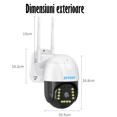Camera de Supraveghere Video REVOSE™ 5MP 2560x1920, Aplicatie Dedicata, Intelligent Tracking, PTZ, WIFI, Lan, AP hotspot, Micro SD, Rotire, Alarma miscare, Interior si Exterior, Resigilat [7]