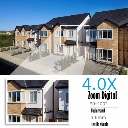 Camera de Supraveghere Video REVOSE™ 5MP 2560x1920, Aplicatie Dedicata, Intelligent Tracking, PTZ, WIFI, Lan, AP hotspot, Micro SD, Rotire, Alarma miscare, Interior si Exterior, Alb [14]