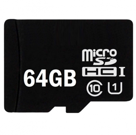 Carduri de memorie SD - Card de memorie MicroSD, 64 GB, Clasa 10, pentru telefon, camera video de supraveghere, aparat foto, rezistent la apa IPX6