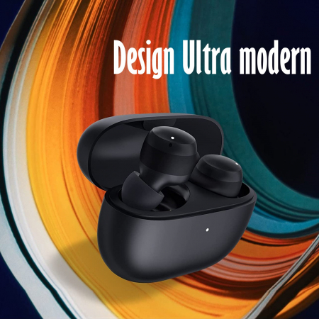 Casti Audio Wireless, Bluetooth 5.1, tip Earbuds cu Control Touch, Microfon, Noise Cancelling, True Wireless Stereo, tip Earpods Telefon, Universale, Carcasa magnetica, Negru Mat [9]