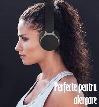 Casti True Wireless Stereo Pliabile, Microfon incorporat, Bluetooth 5.0, Bass Stereo, Noise Cancelling, Universale, Albastru [3]