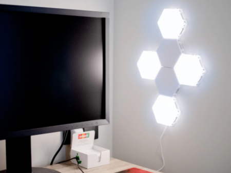 Lampa Modulara Hexagon cu Aprindere Prin Atingere Led, 6 Panouri Tactile [5]