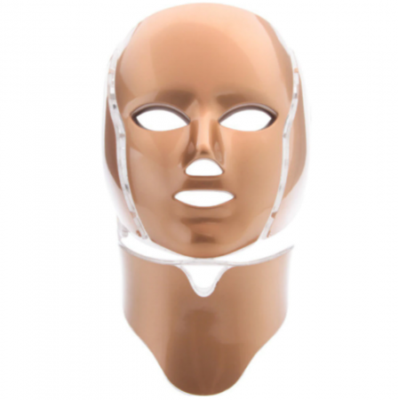 Aparate intretinere si ingrijire corporala - Masca de infrumusetare pentru fata si gat, cu 192 LED-uri si 7 Moduri de Culori, Anti-imbatranire, Anti-sebum, Anti-Acnee, Estompare Riduri fine, Eliminarea petelor si Diminuarea Cearcanelor, Tratamen