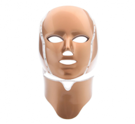 Aparate intretinere si ingrijire corporala - Masca pentru fata si gat, de Infrumusetare, cu 192 LED-uri si 7 Moduri de Culori, Anti-imbatranire, Anti-sebum, Anti-Acnee, Estompare Riduri fine, Eliminarea petelor si Diminuarea Cearcanelor, Tratame