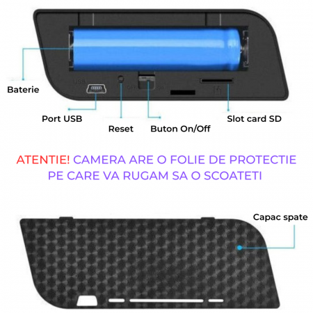 Mini camera Spy REVOSE™, WI-FI, IP, Ascunsa in Ceas Desteptator, Microfon, Infrarosu, 1080P, Activare la Miscare [11]