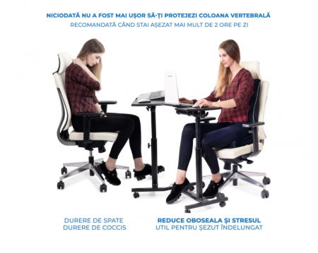 Perna Ortopedica din Spuma cu Memorie Pentru Sezut, Albastru [2]