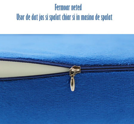 Perna Ortopedica din Spuma cu Memorie Pentru Sezut, Albastru [7]