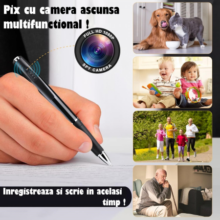 Pix Spion cu Camera 1080 Full HD si Microfon, Inregistrare Audio-Video, Foto, Aparat Spion cu Camera Ascunsa [7]