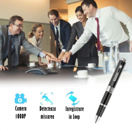 Pix Spion cu Camera 1080 Full HD si Microfon, Inregistrare Audio Video, Foto, Aparat Spion cu Camera Ascunsa [1]