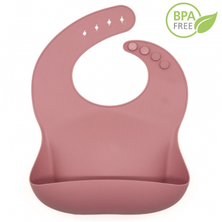 Set Complet Diversificare din Silicon, Farfurie cu Tacamuri, Bavetica, Cana-Pahar, Bol cu Lingura si Furculita, Dark Pink [16]