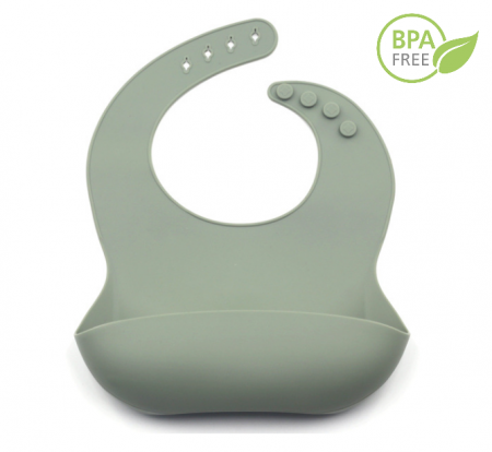 Set Complet Diversificare din Silicon, Farfurie cu Tacamuri, Bavetica, Cana-Pahar, Bol cu Lingura si Furculita, Olive [10]