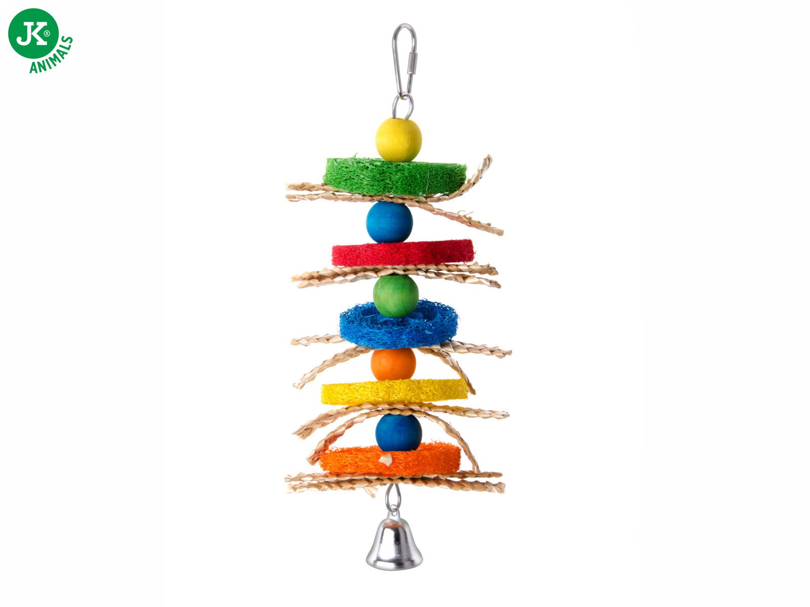 Jucarie Color & Clopotel pentru pasari colivie 28 cm [2]
