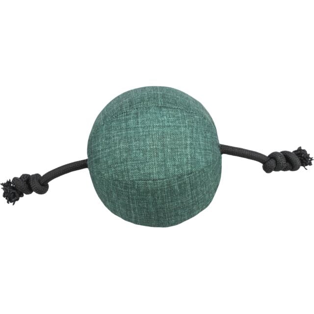 Accesorii caini - Trixie Jucarie Pentru Caini, City Style, Minge Cu Sfoara, Be Eco, 14 x 34 cm, 34725