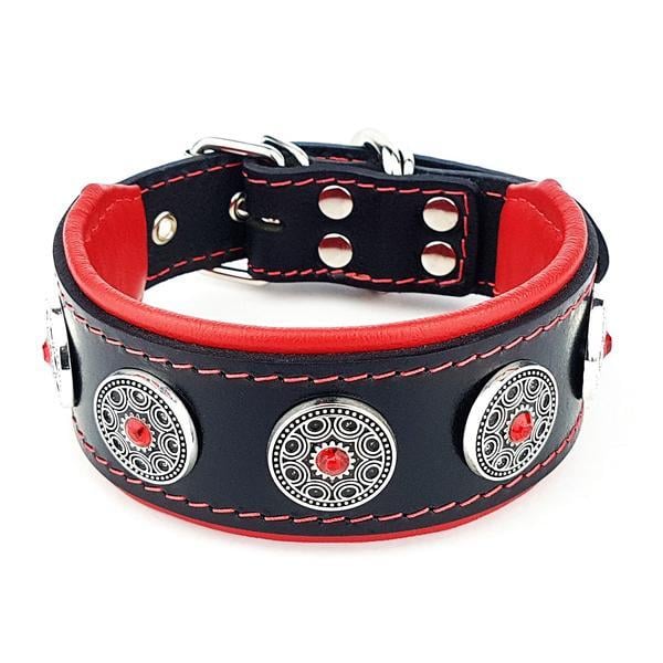  Zgarda Bijou, Piele Naturala, S, Negru/Rosu [1]