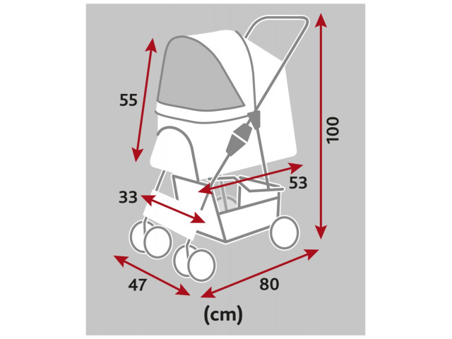 Carucior Buggy Pana La 15 Kg, 4 Roti, 47 x 100 x 80 cm, 28959 [2]