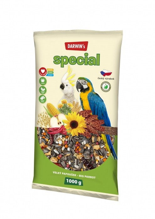 Darwin’s Happy Mix hrana completa pentru papagali mari cu fructe si alune 1kg [2]