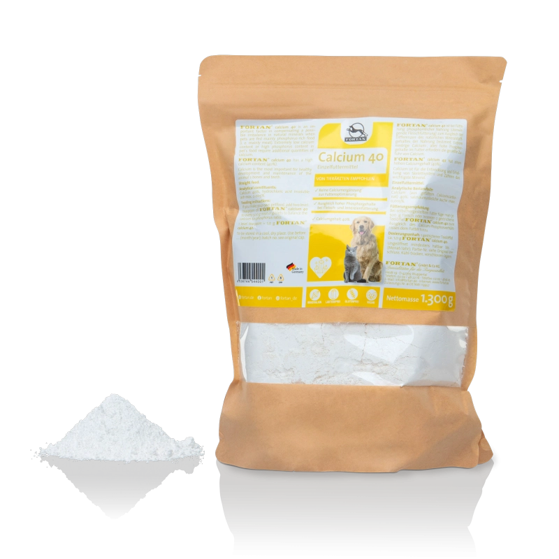 FORTAN Calciu 40 pentru câini și pisici – Aport optim de calciu pentru BARF, 1.3kg [2]