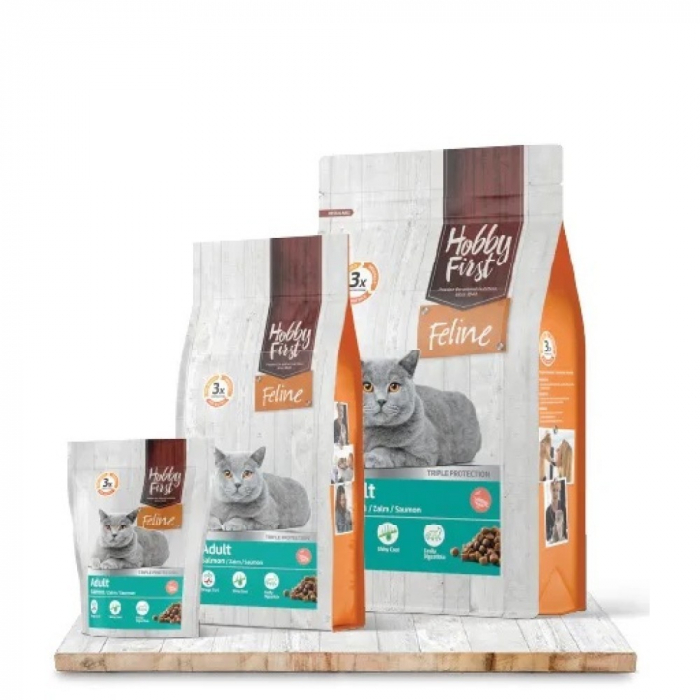 Hobby First Hrana uscata pentru pisici adulte cu somon -4,5 kg [2]