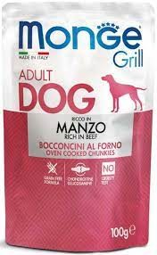 Hrana umeda caini adulti plicuri MONGE Grill cu Vita -24X100g [1]