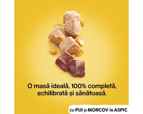 Hrană umedă pentru câini adulti, conserva, Pedigree cu pui si morcov in aspic-1.2kg [3]