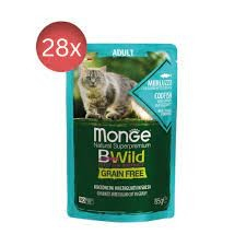 Hrana umeda pisici adulte Plicuri MONGE B-Wild fără cereale cu Cod - 28x85 [1]