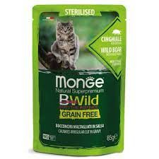 Hrana umeda pisici adulte Plicuri MONGE B-Wild Steril fără cereale cu Mistret -28x85 [1]