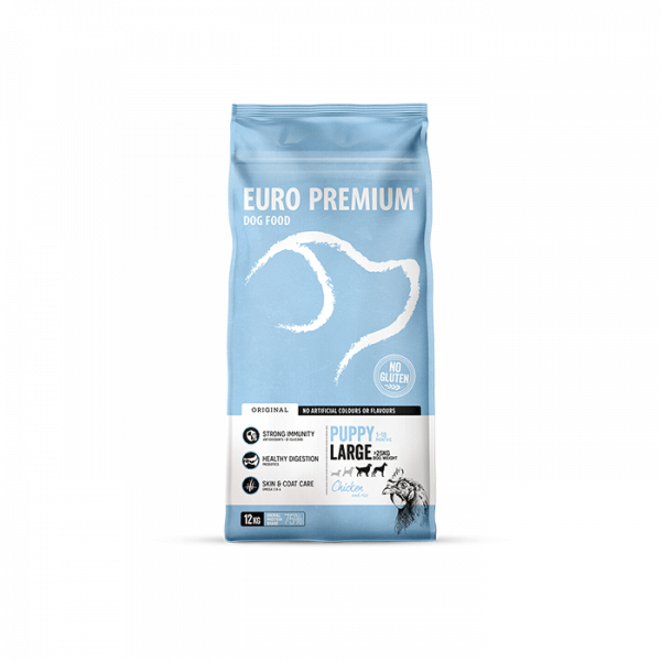 Hrana uscata caini, Euro Premium Large Puppy Pui & Orez-3kg [2]
