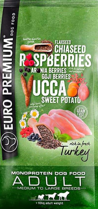Hrana uscata caini, Euro Premium Medium / Large Adult Turkey-7.5kg [1]