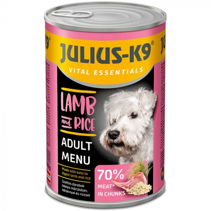 Julius K9 conserva Hrana umeda caini adulti cu miel si orez-1240 g [2]