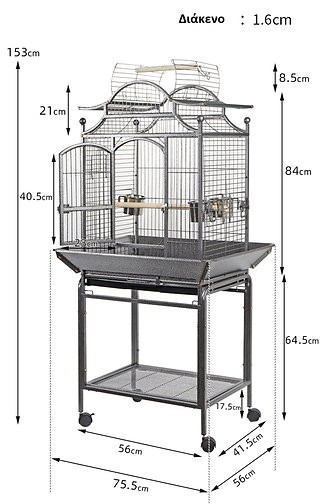 KingKong Pagoda Voliera de interior papagali mici si medii 75 x 61 x 153 cm [3]